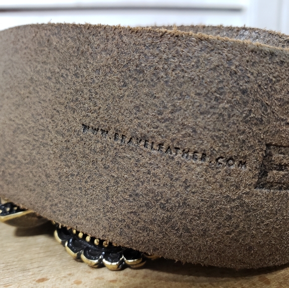 Vintage BRAVE BELTWORKS Brown Leather Belt main image 6